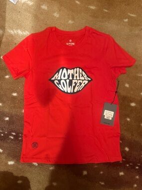 G/FORE Poppy Red 'Mother Golfer' Graphic Tee